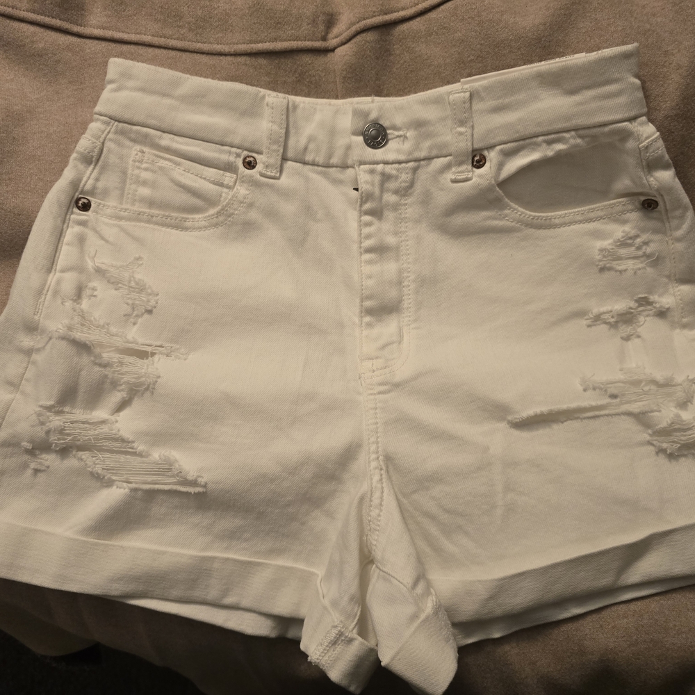 American Eagle Outfitters White Jean Shorts